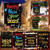 New Year's Garden Flag, New Year's Eve Celebration, Winter Party, Outdoor Indoor Courtyard,Decoration Flag