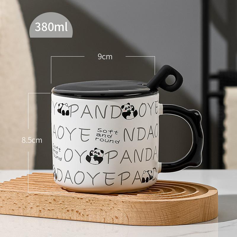 Мультяшная чашка сувенирная детская чашка для воды большая емкость термостойкая кружка с крышкой с ложкой керамическая чашка подарочная чашка