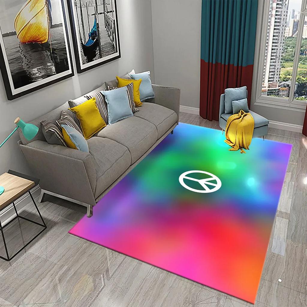 3D Красочный Ковер Мира для Ванной Кухни Двери Входные Коврики Противоскользящие Ковры Декор Гостиной Спальни Напольный Приветственный Коврик Ковры