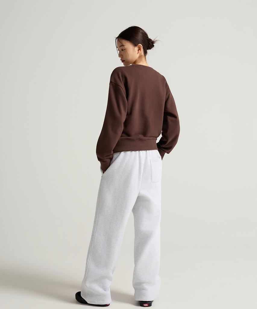 CHAMPION Women'S C-Logo Relaxed Fit Fleece-Lined Sweatpants Light Grey