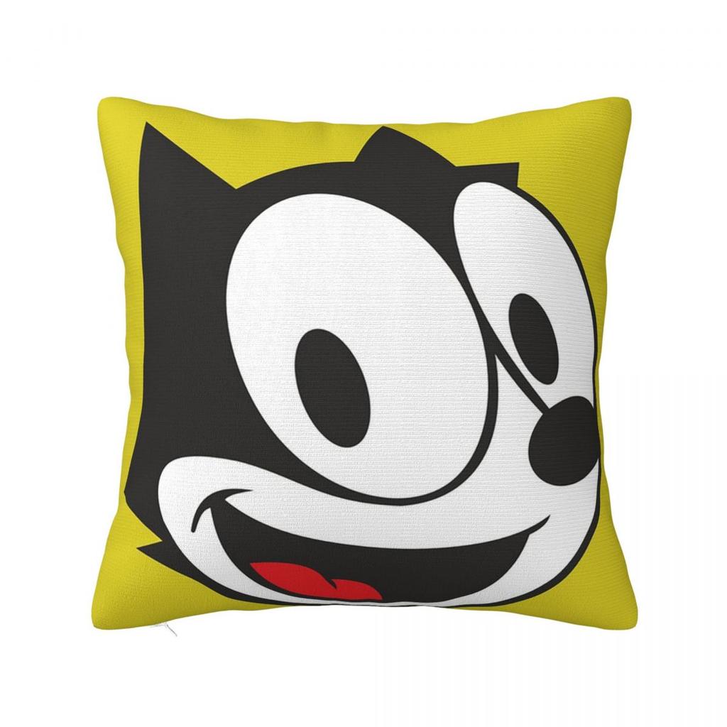 Vintage Felix The Cat Cartoon Square Pillowcase Cushion Cover Pillow Case Throw Pillow Cover for Home Bedroom Car
