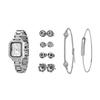 Gift Set Present Ladies Bracelet and Earrings Gift Wrapping [TIME100] Watch, (Silver)