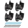 Uxcell Stainless Steel Rod Flange Rod Bracket End 28mm with for Bathroom Closet Set of 4 Sockets, Holders, Supports, Diameter, Screws, Curtains,