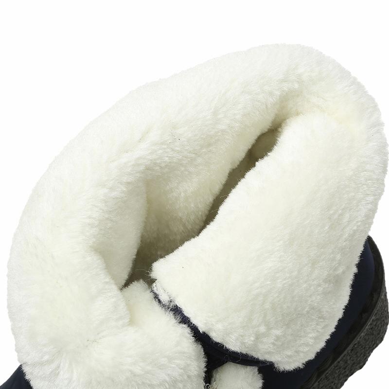 Модные новые женские водонепроницаемые зимние ботинки 2024 года, толстые плюшевые теплые ботильоны для женщин, большие размеры, нескользящая хлопковая подкладка, женская обувь