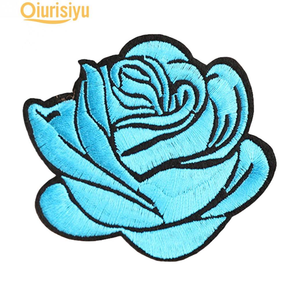 Rose Badge Iron On Patch Decoration Flower Hat Applique Accessory