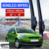 For Ford Fiesta 5 Hatchback 2003-2008 Car Windshield Wiper U-type Soft Rubber Frameless Bracketless Car Wipers 22"+16"