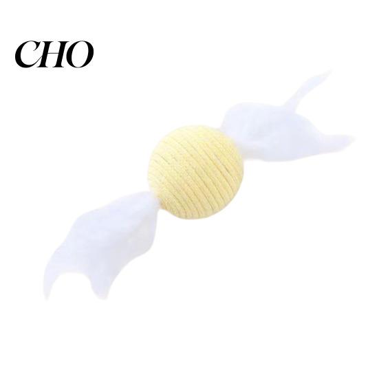 Cat Exercise Toy Cotton String Ball Teething Built-in Sand Rattle Interactive Rope Self-play Bite-Resistant Tooth Grinding Play for Pet Hair