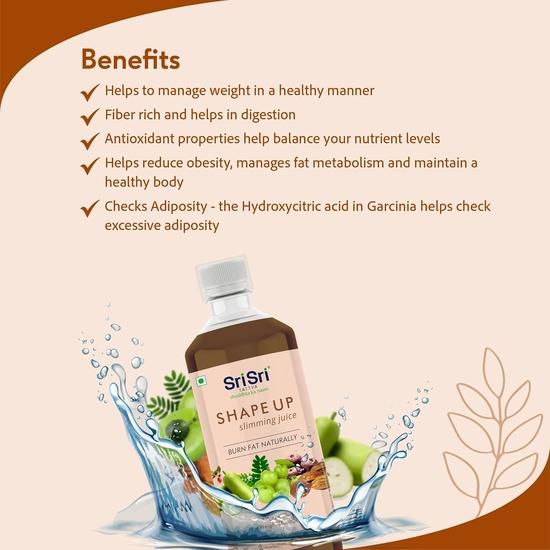Sri Sri Tattva Shape UP Juice | 7 Potent Herbs For Weight Management | No Added Sugar | 1 L
