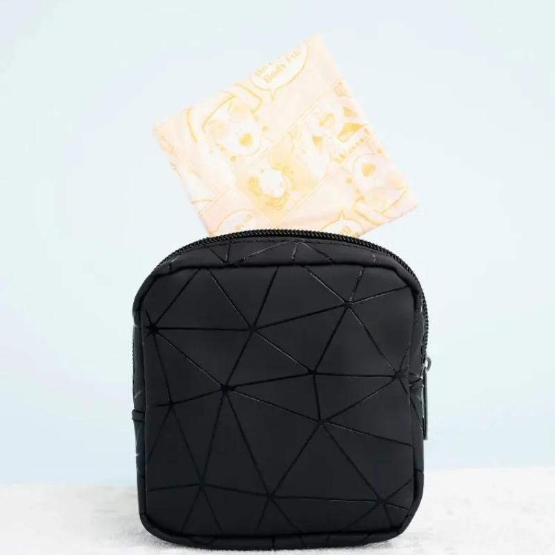 Thickened Pu Leather Sanitary Napkin Storage Bag, Convenient Storage Bag, Cosmetic Bag, Waterproof Opening Red Envelope