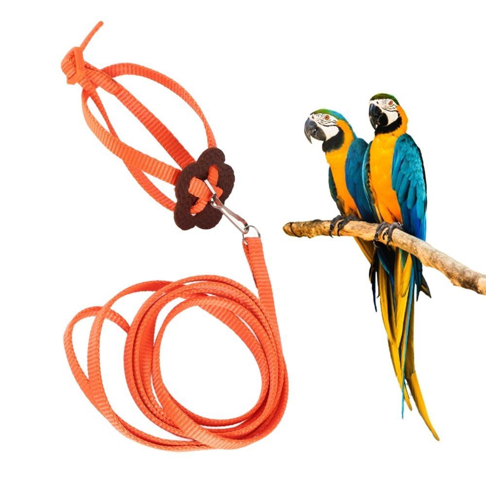 Adjustable Bird Harness Leash 120cm Length Bird Flying Harness Pet Bird Harness Outdoor Flying