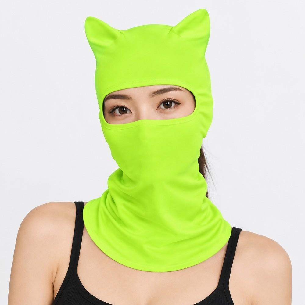 Sun Protector Cat Ear Face Mask Soft Neck Gaiter Fashion Sunscreen Masque Summer