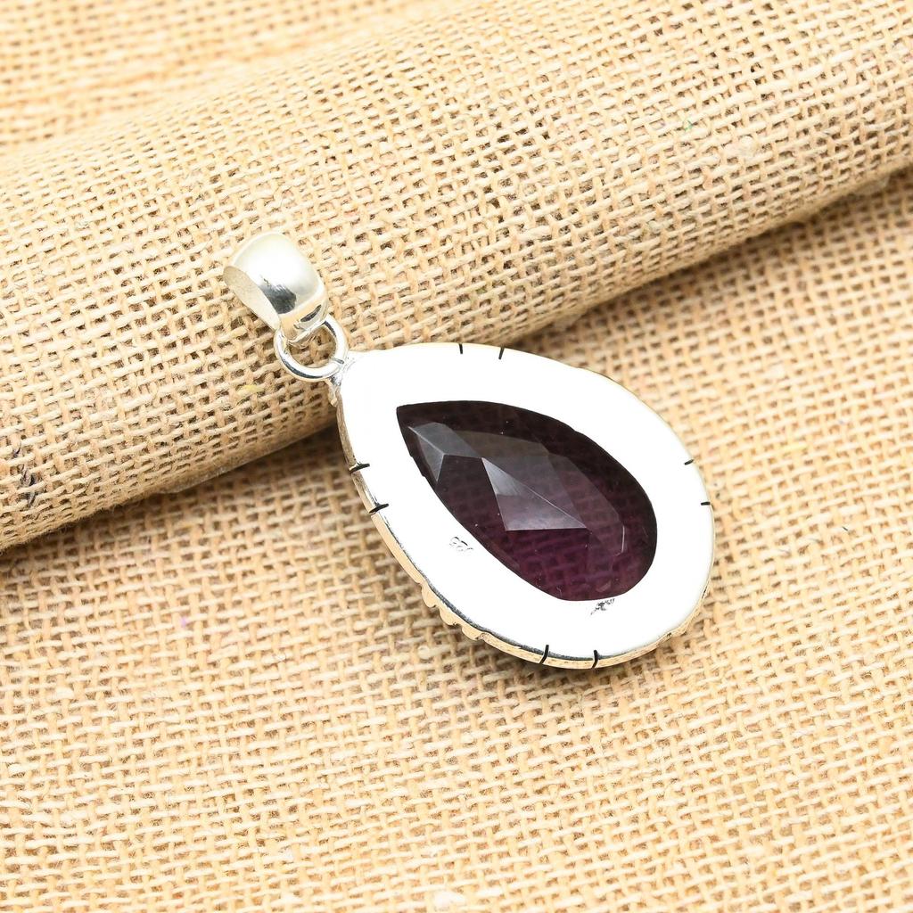 Великолепный аметист, драгоценный камень, ювелирные изделия из стерлингового серебра 925 пробы, подвеска ручной работы для женщин