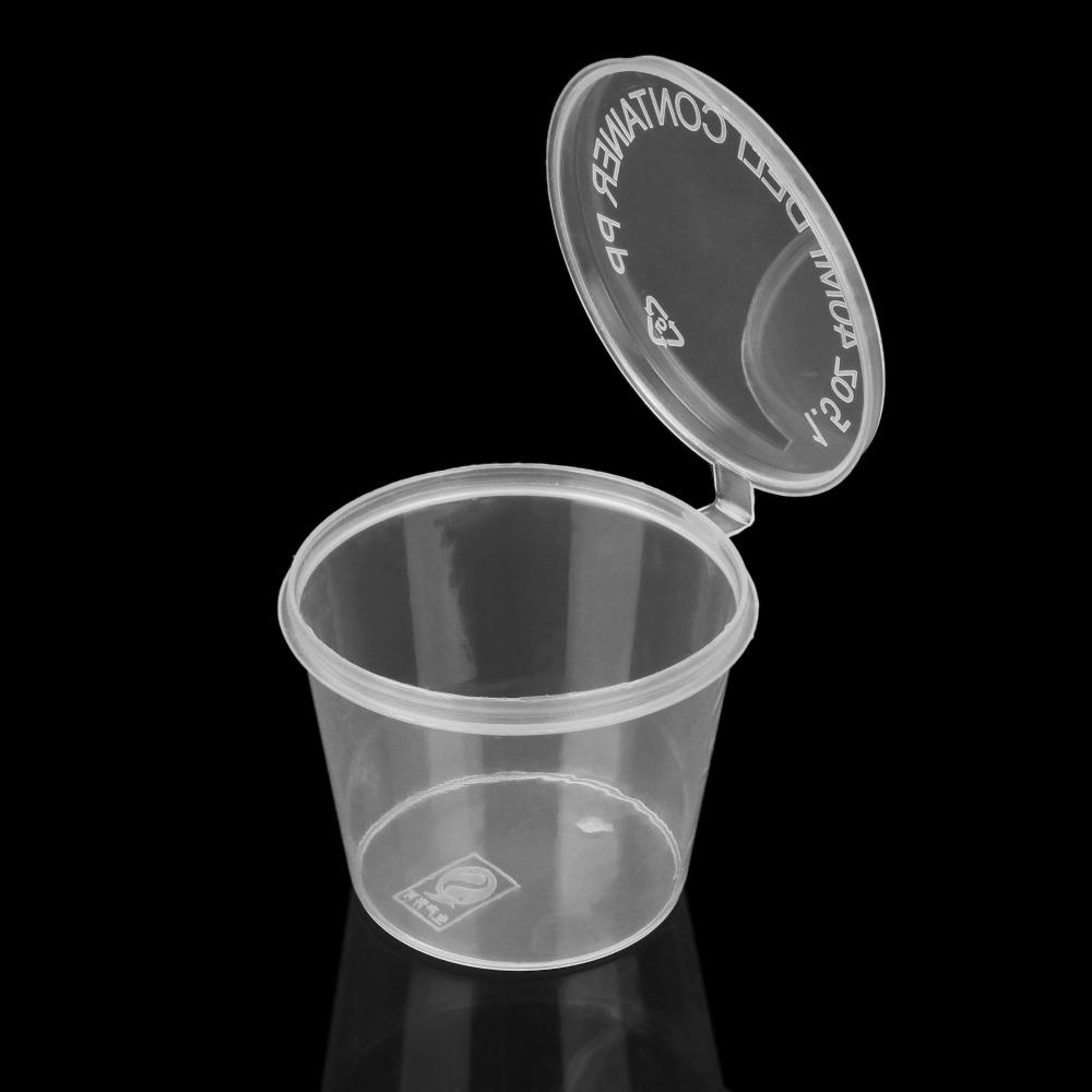 30Pcs Small Plastic Takeaway Food Containers Pigment Paint Box Sauce Cup Palette