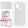 apgo Protective Skin Sticker for the Back+sides Compatible with Samsung Galaxy A21s, Full Wrap Film, Foil, Vinyl - Pattern Transparent Carbon