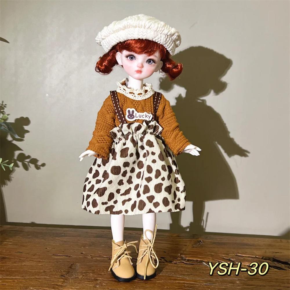 Одежда для наряда кук BJD с 6 точками, 30 см, модные тренды, джинсы плюс цветочные топы, милая и универсальная
