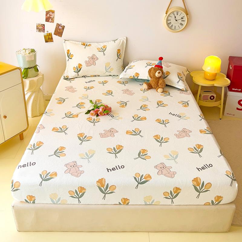 Простыня в мультяшном стиле, бархатное покрывало 120x200, зимняя простыня на резинке, приятная для кожи, простыни из постельного белья, драпа де литр (Нет наволочки)