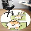 1PC Puppy Playful Office Round Area Rug,  Mat Suitable ForOffice, Under Office Chairs Bedroom Living Room Home Decor, Room Deco