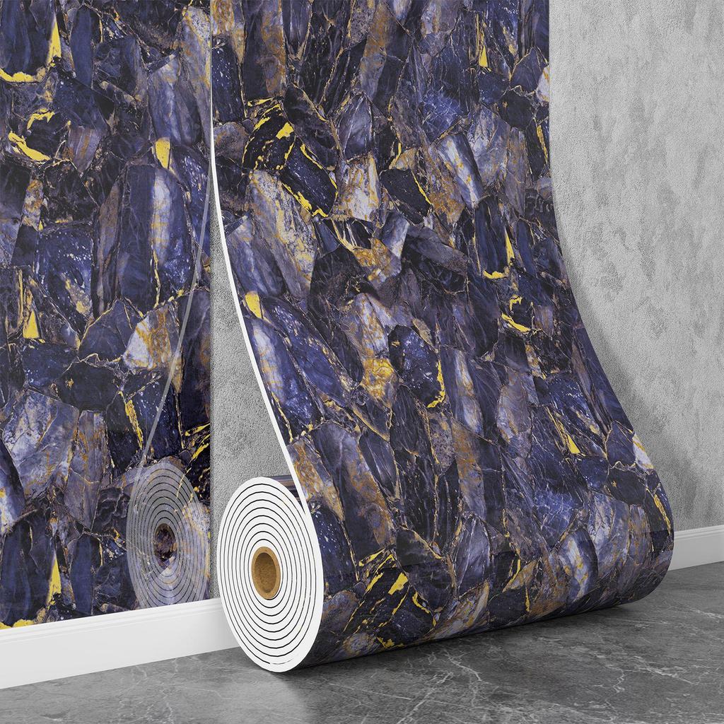 Самоклеящаяся водостойкая настенная наклейка под мрамор для ванной комнаты, гостиной, кухни и ТВ-зоны.