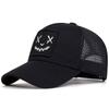 Unisex XX Smiling Face Embroidery Baseball Net Caps Spring and Summer Outdoor Adjustable Casual Hats Sunscreen Hat