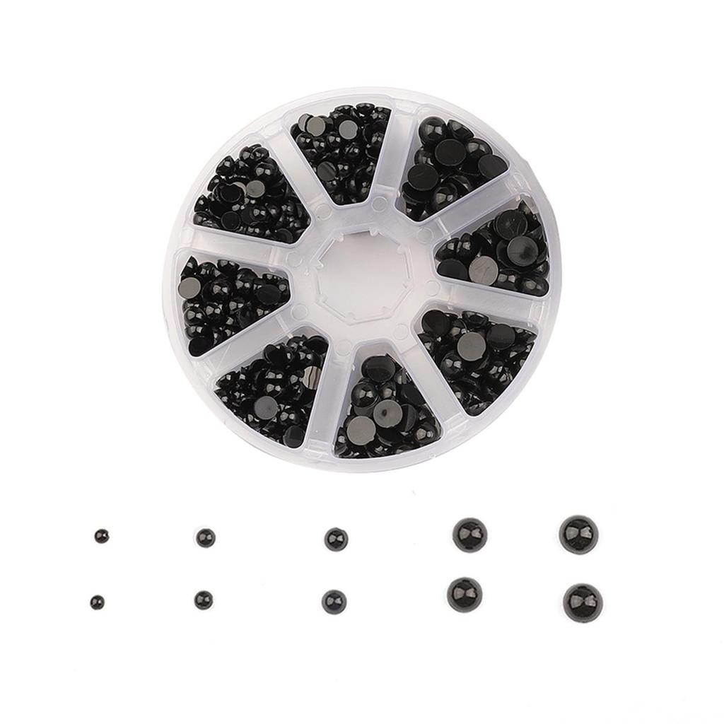 10-500pcs/bag Acrylic Animal Eyes Semi-Round Beads DIY Sewing Fabric Doll Production