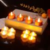 12 Pack Battery Operated Tea Light Candles Flickering Flameless LED Candle Lights Realistic Wicks Tabletop Lamp Decoration