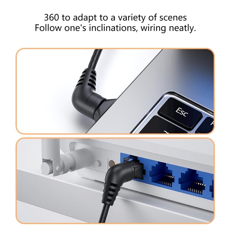 Ethernet-кабель CAT6A с вращающимся на 360 градусов разъемом CAT6A LAN-кабель для сети с разъемами RJ45 10 Гбит/с 500 МГц Патч-корд