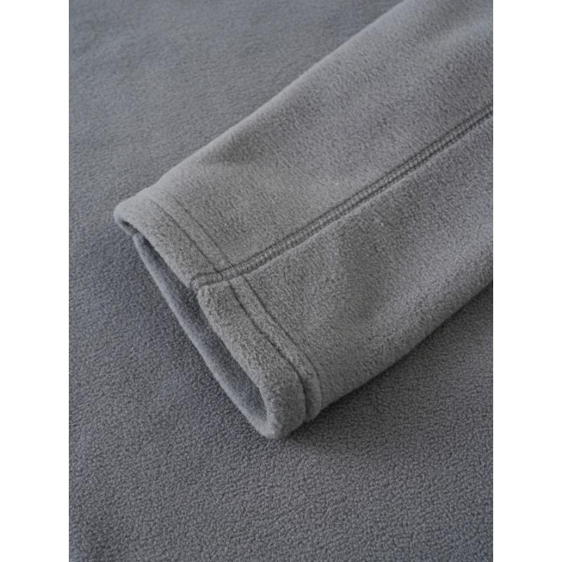 Men S Fleece Half Zip Solid Color Stand Collar Sweatshirt