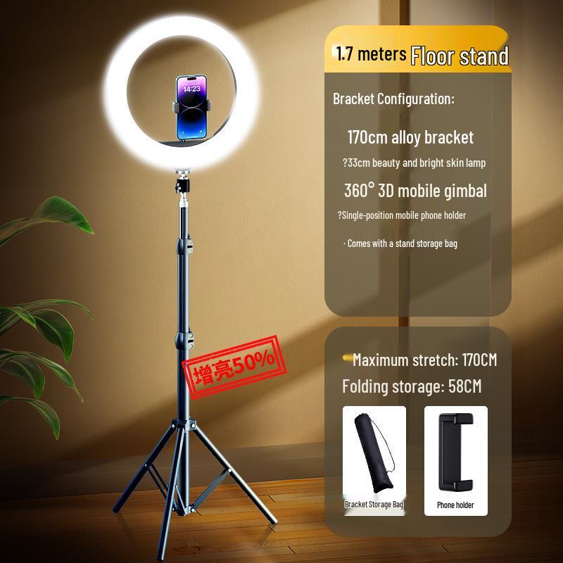 2025 Mobile Phone Streaming Stand with Fill Light for Live, Selfie, and Desktop Beauty Shots