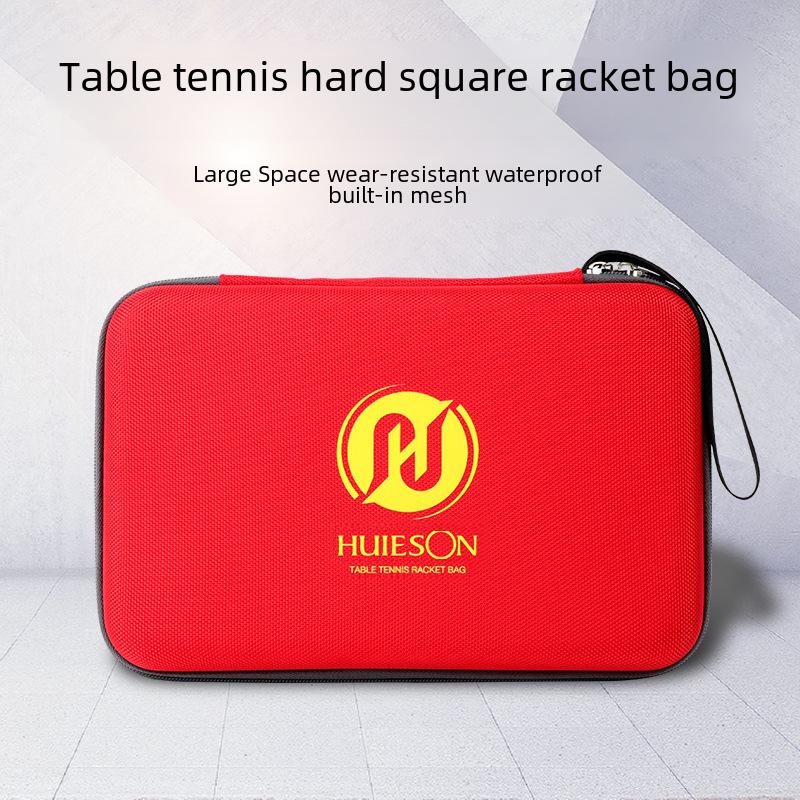 Huisheng Большая вместимость портативная ракетка для настольного тенниса с жестким чехлом