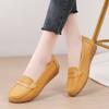 Doudou Shoes Women's Casual Nurse Shoes Flat Heel Women's Single Shoes Beef Tendon Large Size Mother Shoes