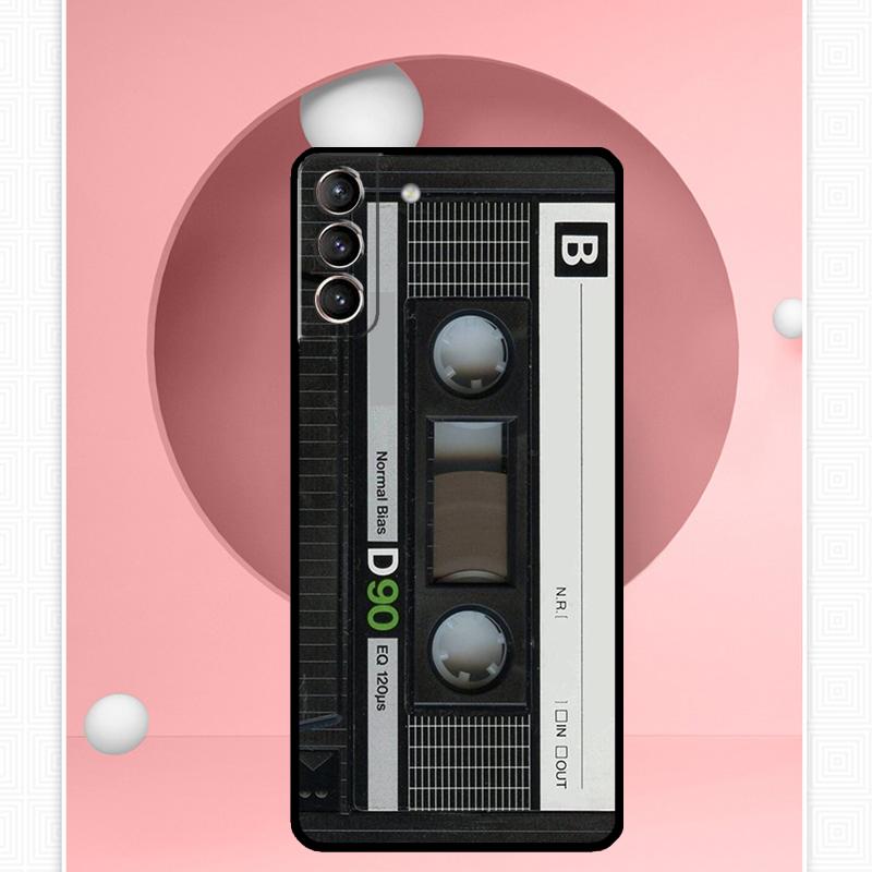Cassette Mix Tape Case For Samsung Galaxy S22 S23 S24 Ultra Note 20 10 S8 S9 S10 Plus S21 S20 FE Soft Cover