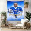 Mbappe Custom Your Name Wall Decor Tapestry Art For Pet Memorial Birthdaywedding Party Backdrop Family Gift
