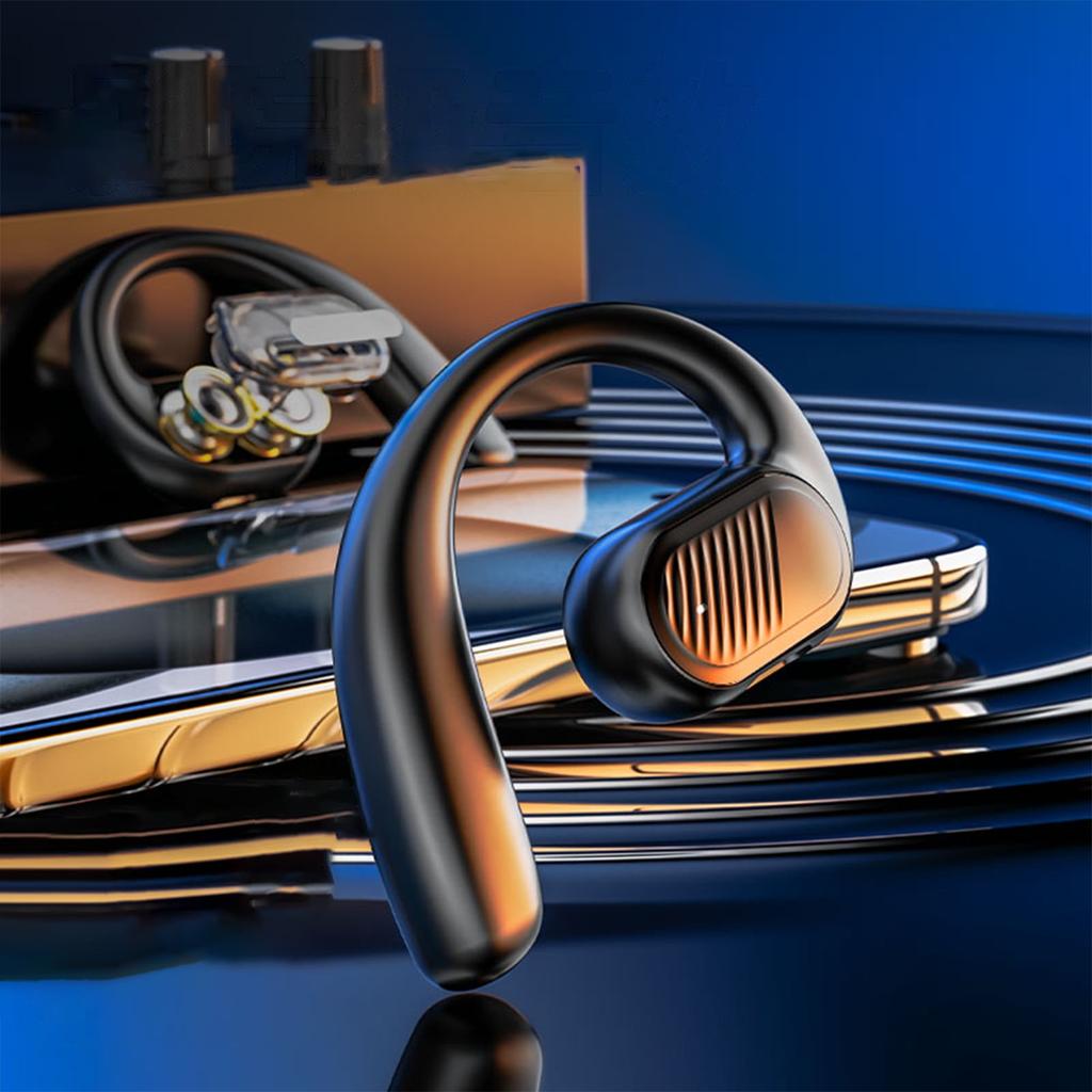 Наушники-клипсы True Wireless Наушники 5.4 BT Наушники-клипсы с костной проводимостью Гарнитура с защитой от пота HiFi Стерео Звонок Спортивные Заушины