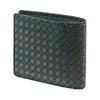 [Inden-ya] Inden Bifold Wallet, Bill Compartment I, No Coin Purse, Deerskin, Black with Black Lacquer, Ajiroi Weave Pattern, 2005-01-158