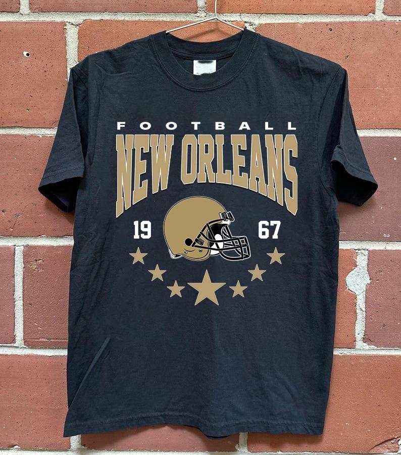 New Orleans Football Vintage Graphic T-Shirt Unisex Retro Sports Fan Tee Est1967