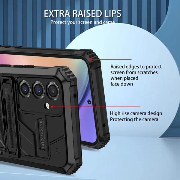 Чехол-кобура с клипсой на ремень Armor Case для Samsung Galaxy A15 5G A25 A35 A55 A05 A05S A14 A24 A34 A54 A13 A33 Cover Kickstand Coque Funda