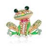 Brooch Frog Pins Women Men Jewelry Costume Enamel Rhinestone Colorful