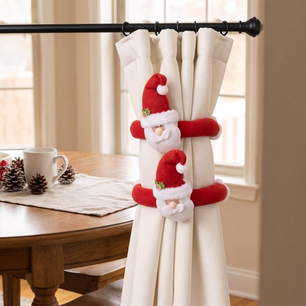 Santa Claus Curtain Clips Deer Curtain Holdbacks Christmas Curtain Tiebacks Home Decoration