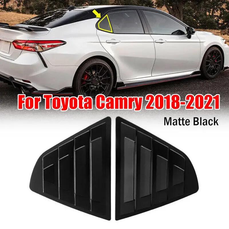 Для Toyota Camry Седан 2018- Пластик ABS Заднее Окно Четверть Жалюзи Кожух Боковой Вентиляционный Декоративный Элемент Автомобильные Клейкие Аксессуары