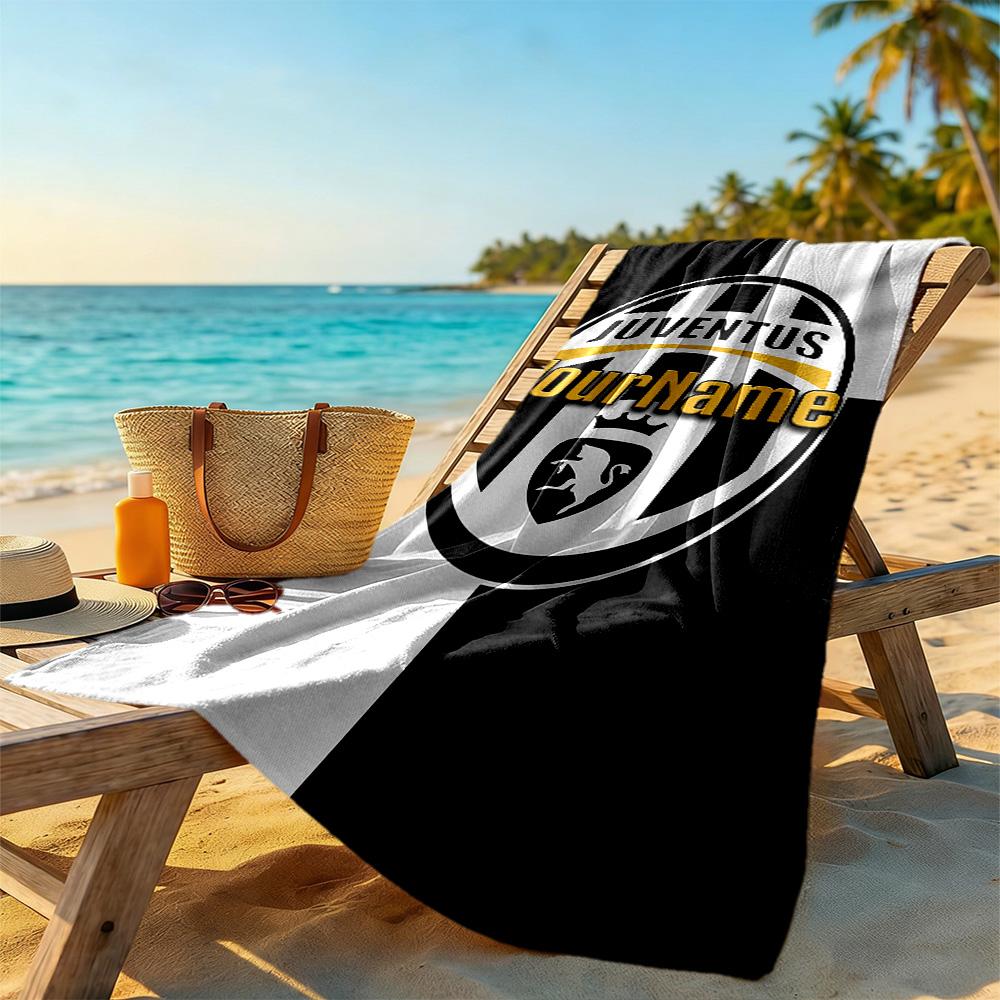 Juventus Customize Your Name Beach Towel High Absorbency & Quick-Dry Suitable for Swimming Gym Camping Yoga Vacation