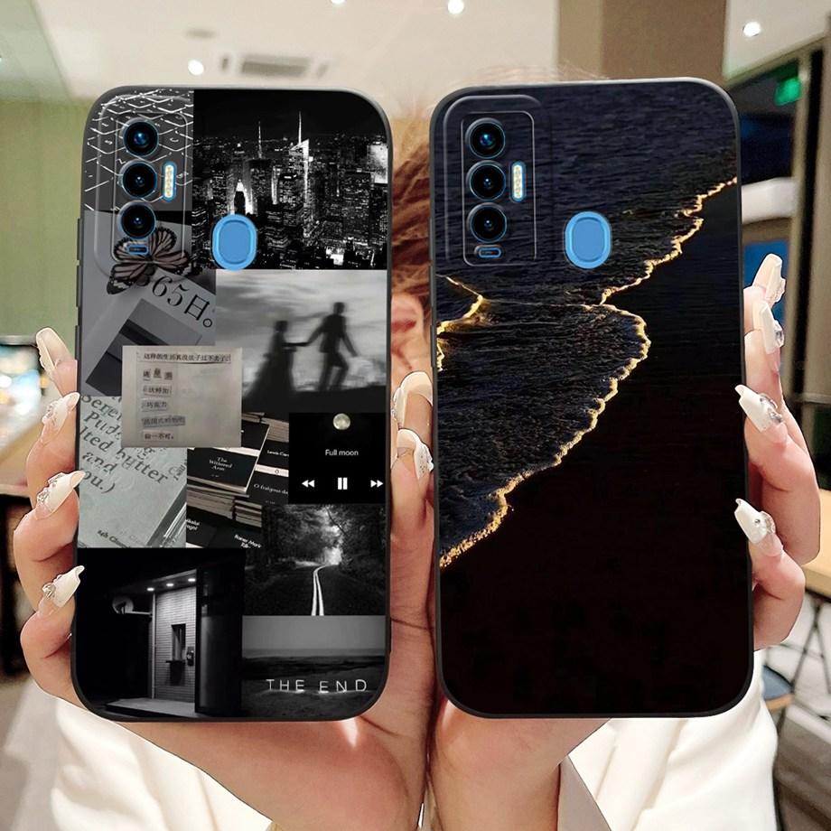 Funda For Tecno Camon 18 18i 18P 18 Primer CH7 CH6 Case Capa Soft Matte Silicone Bumper Cartoon Animal Painting Back Cover