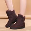 Модные теплые водонепроницаемые зимние ботинки средней длины для студенток на осень-зиму, простые, удобные, противоскользящие женские хлопковые ботинки