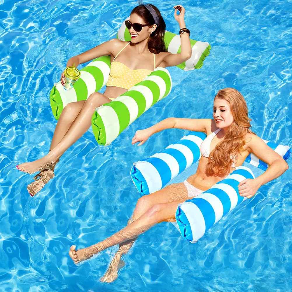 Water Play Adult Fun Adult Inflatable Water 130cm x Water Hammock 2 Sheets of Vinyl Repair Water Hammock Float, Three-Tube Type, Size, Bed, Hammock,