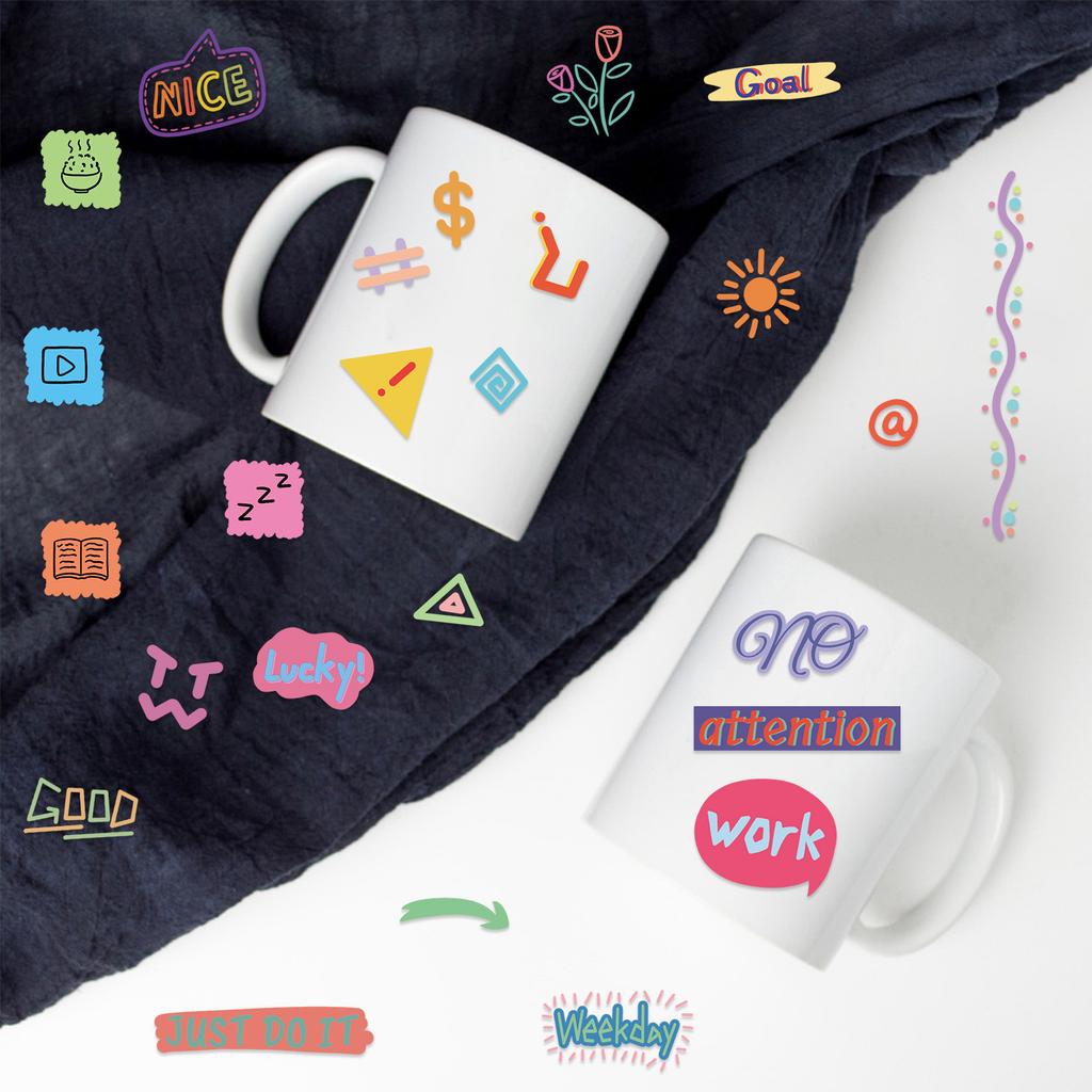 8 Мультяшных Нарисованных от руки Элементов Книга для планов Коллаж DIY Мелкие элементы можно украсить Гука Ручной аккаунт Чехол для мобильного телефона Блокнот