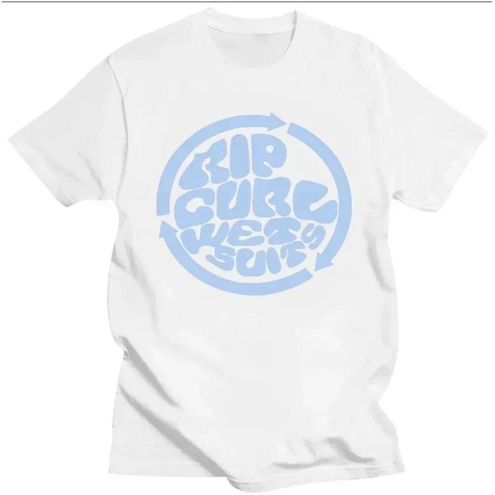 Мужская модная хлопковая футболка с принтом «Рваные завитки», высококачественная футболка в стиле ретро с коротким рукавом, свободный топ с круглым вырезом, лето