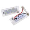 1 Pair Car Metal+ Plastic 12V 18 SMD 3528 White Light LED Number License Plate Lights For BMW X3 E83 2003-2010 X5 E53 1999-2003