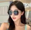 Новые модные многоугольные солнцезащитные очки с металлической оправой, классические ретро, мужские, для улицы, для вождения, трендовые поляризационные очки для вождения