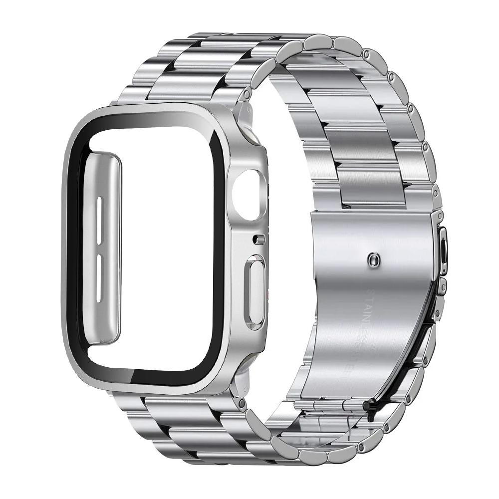 Ремешок и корпус из нержавеющей стали для Apple Watch Ultra 3 49 мм, ремешок 40 мм 44 мм 45 мм 41 мм, браслет correas iwatch Series 6/7/8/9