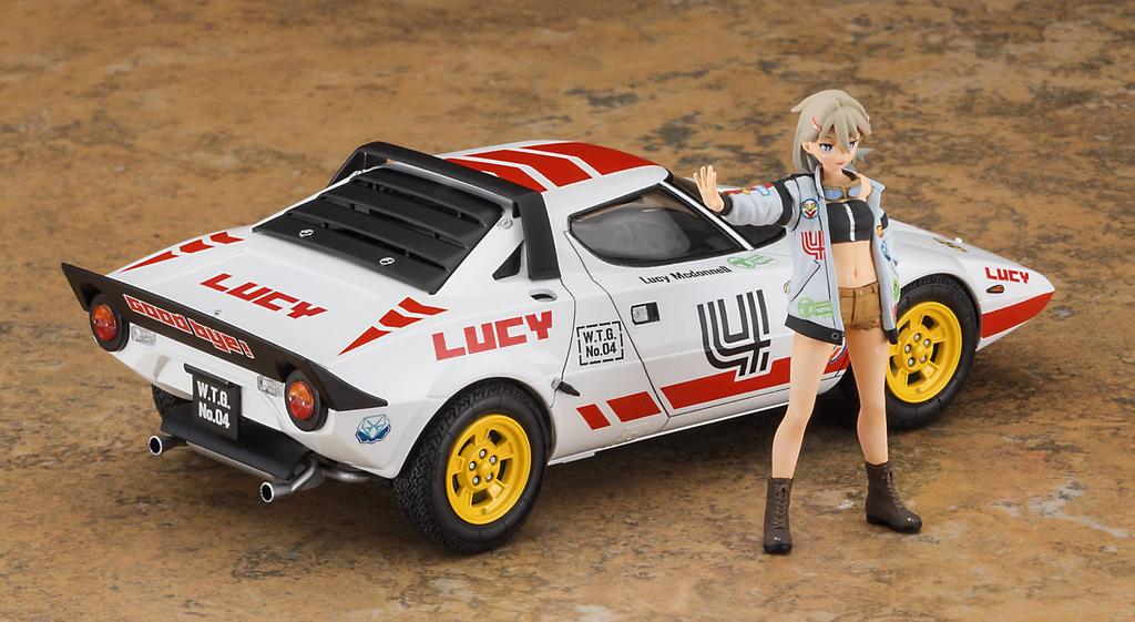 Hasegawa Wild Egg Girls Lancia Stratos Lucy McDonnell Plastic Model Kit SP528 1/24 No.04 w/Figure