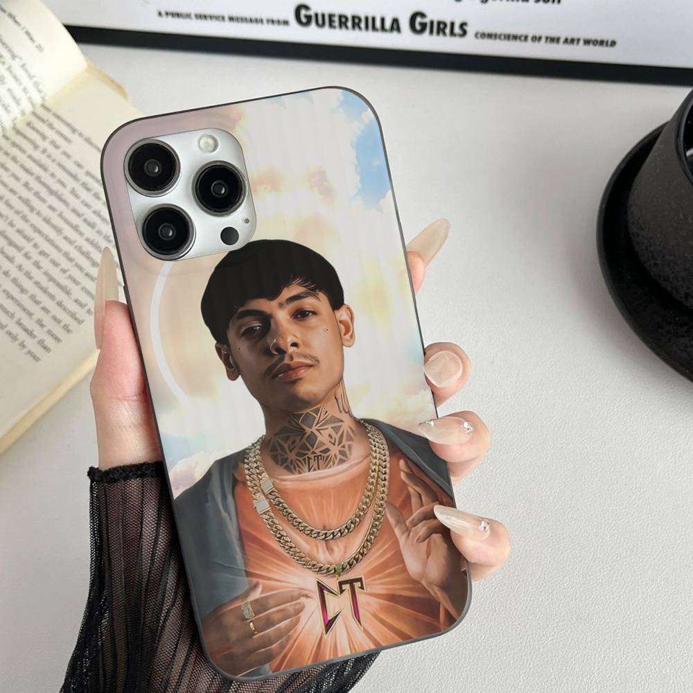 Natanael Cano Rapper CT Phone Case Corrugated Pattern Phone Case For iPhone 17 Air 16 15 14 13 Pro Max Matte Shockprooof Cover